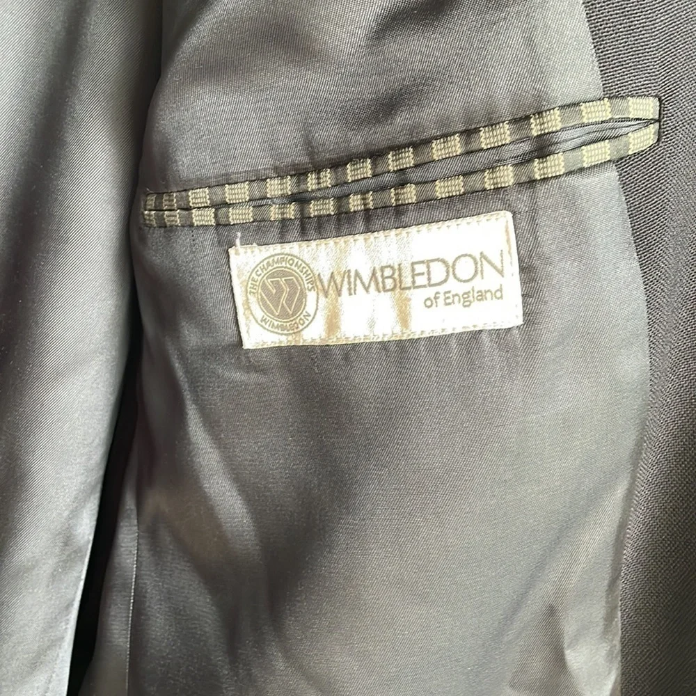 Wimbledon Navy Blazer with gold tone emblems buttons 42L